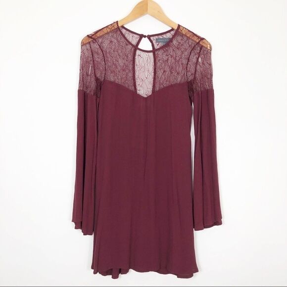 🏝Kendall & Kylie | Burgundy Lace Dress - Picture 4 of 7